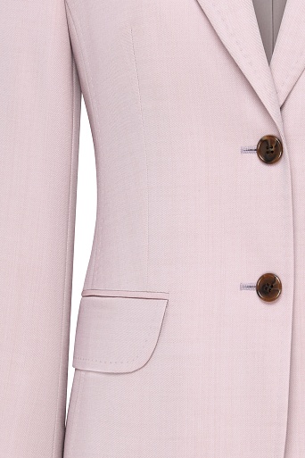 Приталенный жакет из шерсти, пудровый AGATHA