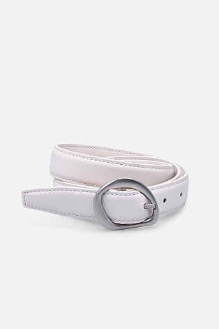 Кожаный ремень, белый