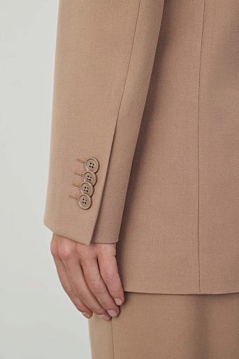 Удлиненный двубортный жакет, цвет бежевый KINSLEY