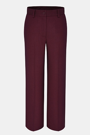 Прямые брюки со стрелками, винные MARIA