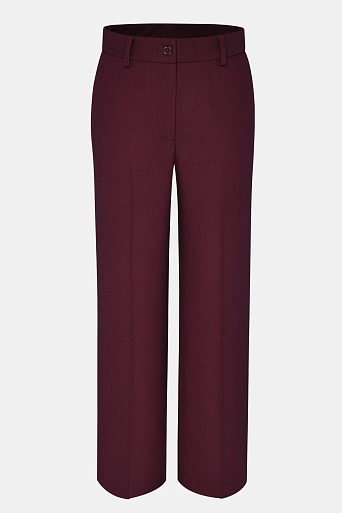 Прямые брюки со стрелками, винные MARIA