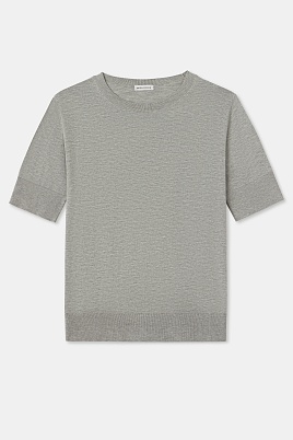 Вязанный джемпер с коротким рукавом, серый