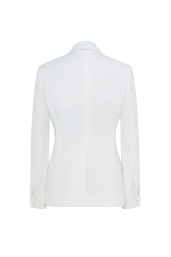 Приталенный жакет на двух пуговицах, белый AGATHA