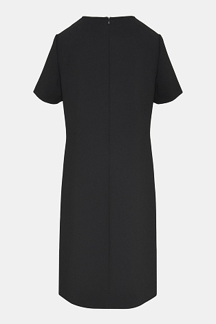 Платье с коротким рукавом, черное
