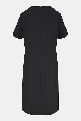 Платье с коротким рукавом, черное