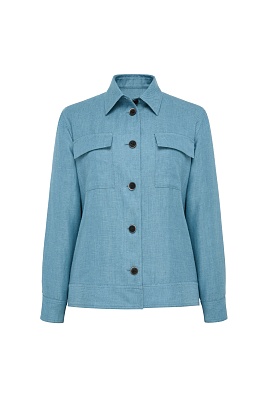 Жакет на пуговицах, синий