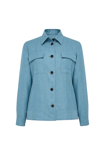 Жакет на пуговицах, синий