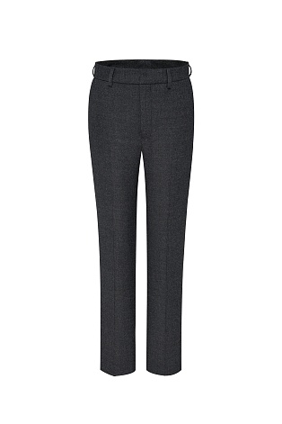 Зауженные брюки со стрелками, темно-серый меланж