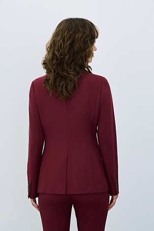 Приталенный жакет на двух пуговицах, винный AGATHA