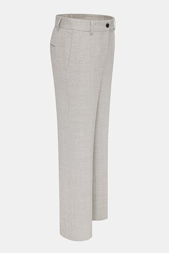 Прямые костюмные брюки, серо-бежевые MARIA