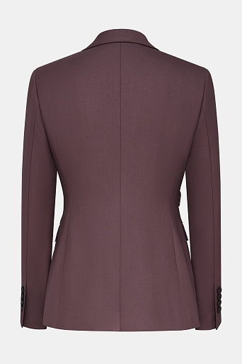 Костюмный пиджак из шерсти, красно-коричневый