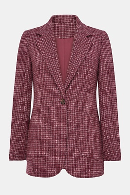 Удлиненный жакет в белую клетку GABRIELLA