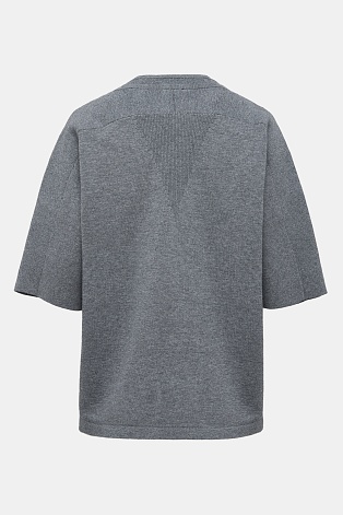 Джемпер с рукавом три четверти, серый