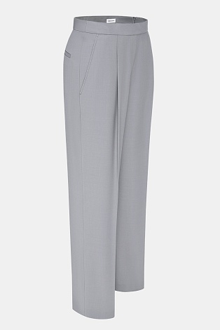 Прямые брюки со стрелками, серые