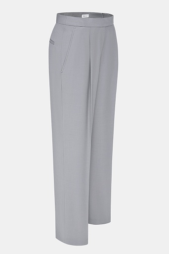 Прямые брюки со стрелками, серые