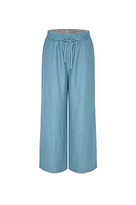 Трикотажные брюки на резинке, синие