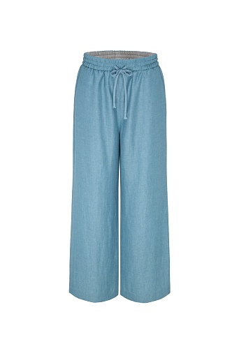 Трикотажные брюки на резинке, синие