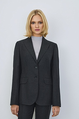 Жакет на двух пуговицах, темно-серый меланж AGATHA