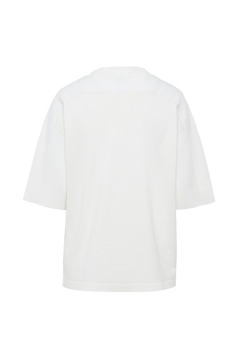 Трикотажная футболка оверсайз, белая