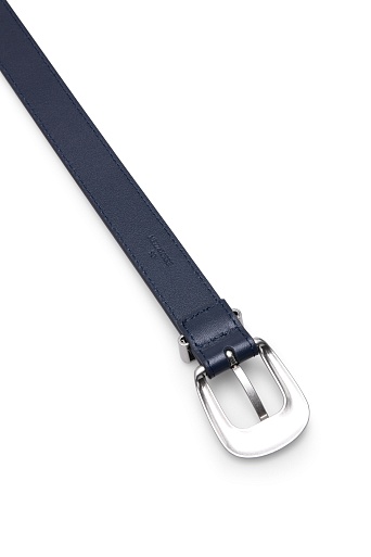 Кожаный ремень, темно-синий
