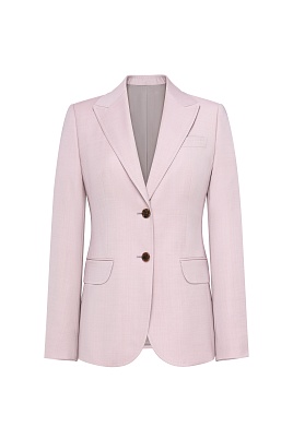 Приталенный жакет из шерсти, пудровый AGATHA