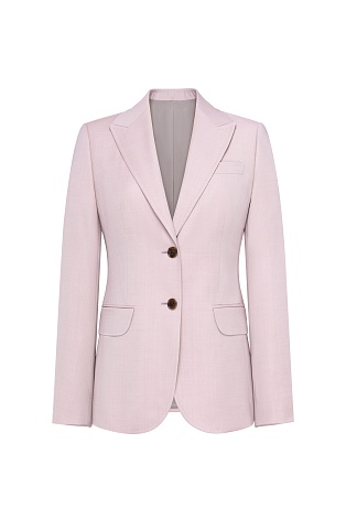 Приталенный жакет из шерсти, пудровый AGATHA