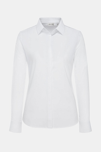 Приталенная блузка-рубашка, белая