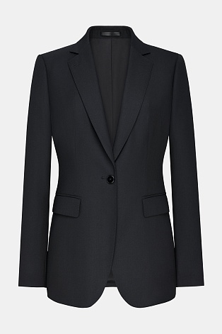 Приталенный жакет из шерсти, черный Fleur