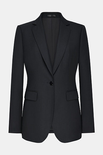 Приталенный жакет из шерсти, черный Fleur