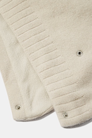 Капор с ангорой, кремовый