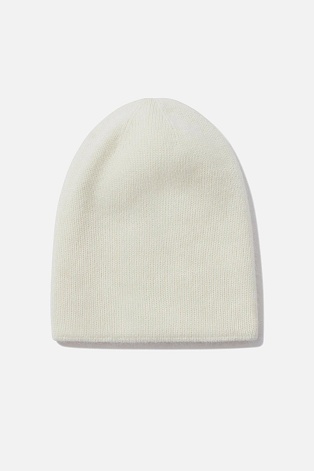 Шапка бини с ангорой, молочная