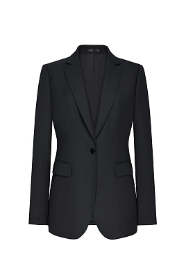 Жакет на одной пуговице, черный