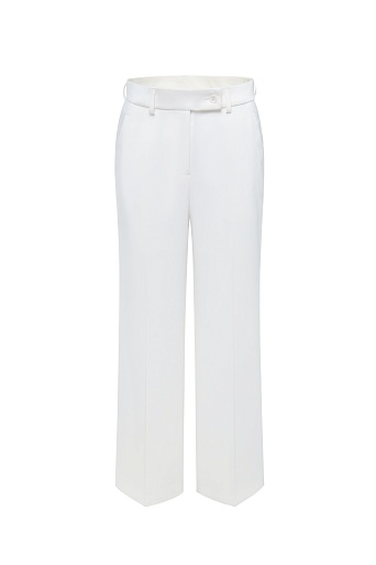 Свободные прямые брюки со стрелками, белые ELEANOR
