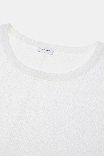 Трикотажный топ из букле, белый