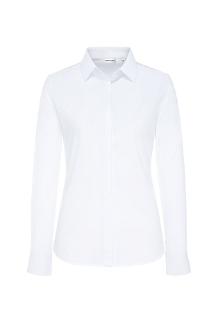 Белая блуза в рубашечном стиле