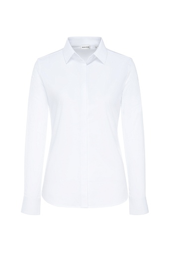 Белая блуза в рубашечном стиле