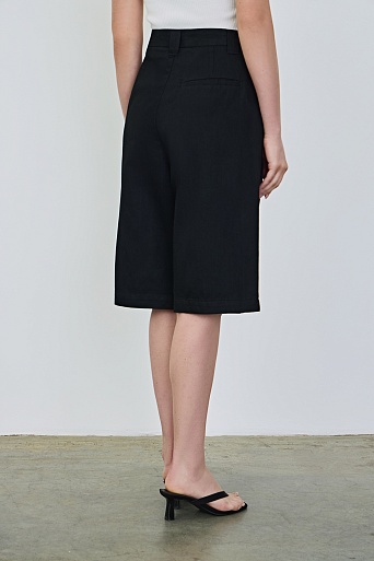 Хлопковые бермуды, черные