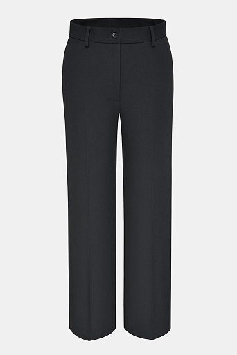 Прямые костюмные брюки, черные