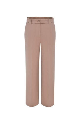 Прямые брюки со стрелками, цвет бежевый MARIA