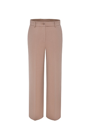 Прямые брюки со стрелками, цвет бежевый MARIA