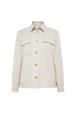 Жакет на пуговицах, кремовый
