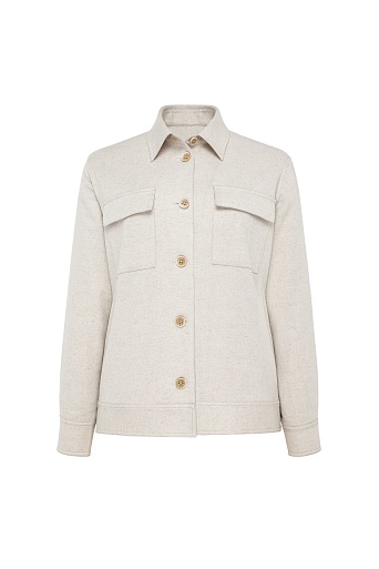 Жакет на пуговицах, кремовый