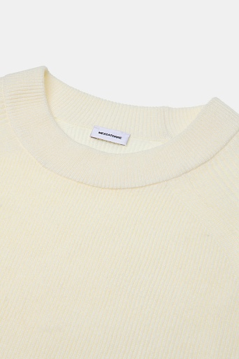 Свободный джемпер с рукавом 3/4, сливочный