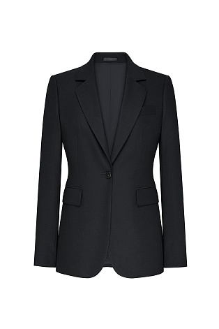 Жакет костюмный на одной пуговице, черный