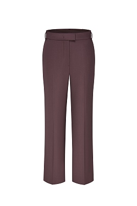 Прямые костюмные брюки со стрелками, винные