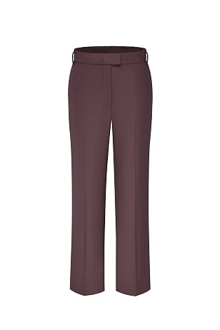 Прямые костюмные брюки со стрелками, винные