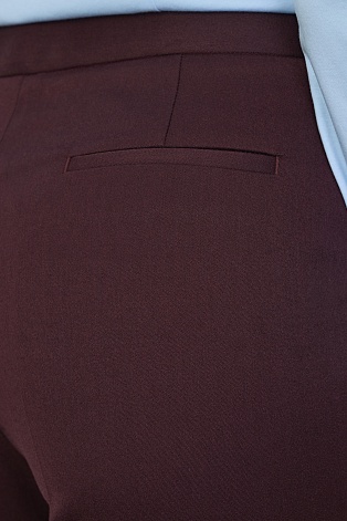 Костюмные зауженные брюки из шерсти, винные Casey