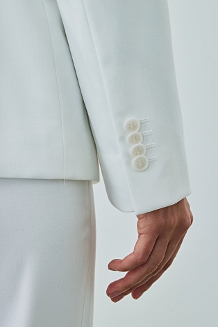 Приталенный жакет на двух пуговицах, белый AGATHA