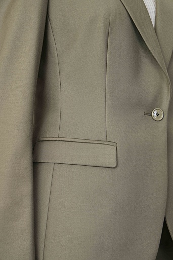 Пиджак на одной пуговице, цвет оливковый ZEA