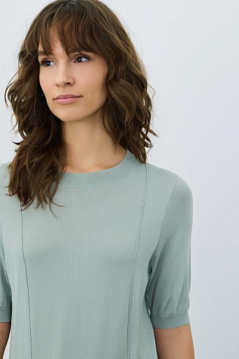 Трикотажная футболка из тенселя, мятная